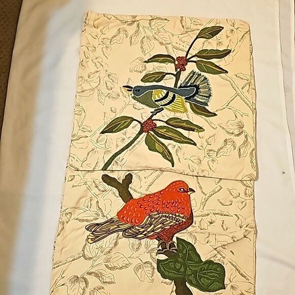 Pottery Barn Accents Embroidered Bird Decorative Pillow Covers. Set of 2… - Picture 1 of 8